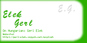 elek gerl business card